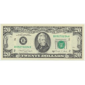 USA, New York, 20 dolarów 1988 - B - Vilpando & Brady -