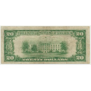 USA, Green Seal, Atlanta, 20 dolarów 1934 - F - Julian & Morgenthau -
