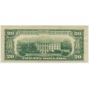 USA, Green Seal, New York, 20 Dollars 1950 - B - Clark & Snyder -