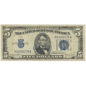 USA, Blue Seal, 5 dolarów 1934 - Clark & Snyder -