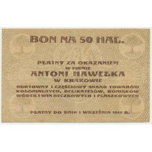 Krakow, Antoni Hawełka, 50 halera 1919