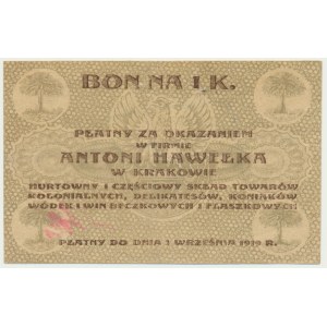 Kraków, Antoni Hawełka, 1 korona 1919
