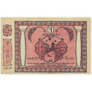 Cracovie, confiserie de Lviv, 1 couronne 1919 - Série E