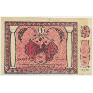 Krakow, Lvov Confectionery, 1 crown 1919 - F series