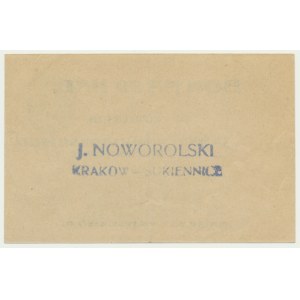 Krakow, Jan Noworolski's Confectionery, 50 haleras 1919 - circulated