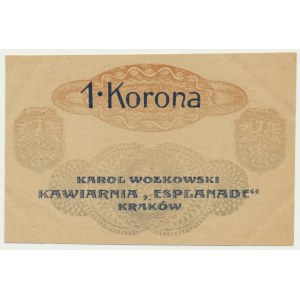 Krakow, Café Esplanade, 1 crown 1919 - blankie