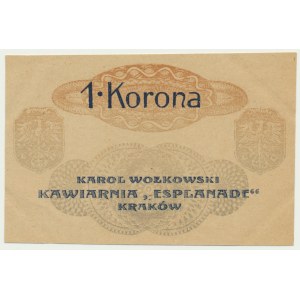 Kraków, Kawiarnia Esplanade, 1 korona 1919 - blankiet