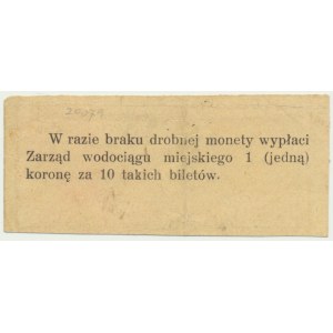 Krakow, Municipal Waterworks Board, 10 haler 1918 - VERY RARE