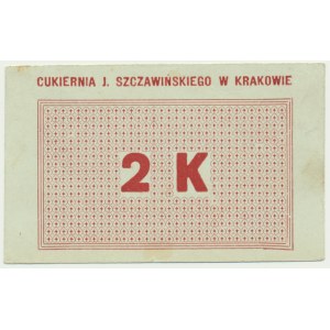 Kraków, Cukiernia J. Szczawińskiego, 2 korony 1919 - blankiet