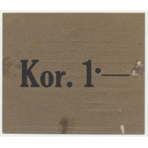 Kraków, Zjednoczone Firmy Drobner, 1 korona 1919 - blankiet z podpisem