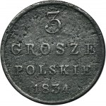 Kingdom of Poland, 3 groszy 1834 IP