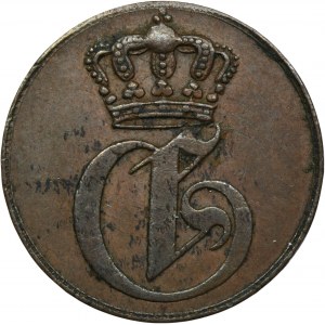 Allemagne, Grand-Duché de Mecklembourg-Strelitz, George, 1 Fenig Schwerin 1838