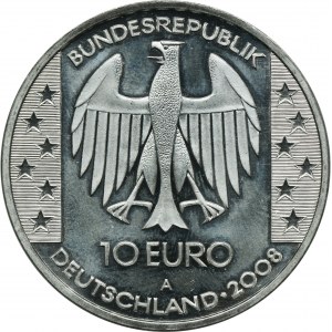 Niemcy, 10 Euro Berlin 2008 A - Dysk z Nebry