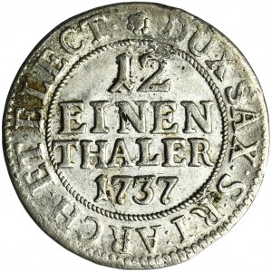 Augustus III of Poland, 1/12 Thaler Dresden 1737 FWôF