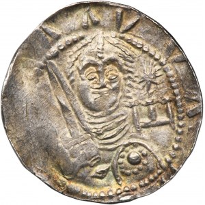 Vladislaus II the Exile, Denarius - Prince and Bishop, letter E