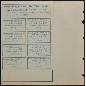 Bankowe Domy Składowe Industria S.A., 10 x 40 zł 1927
