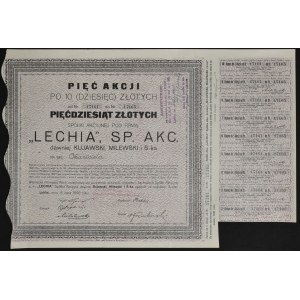 Lechia S.A., 5 x 10 zł