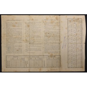 Principauté de Serbie, obligation à prime, 10 dinars 1888