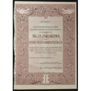 Zachodnio-Małopolska Akcyjna Spółka Naftowa i Gazowa, 1.000 mkp 1923