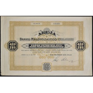 Bank Małopolski S.A., 400 crowns 1920