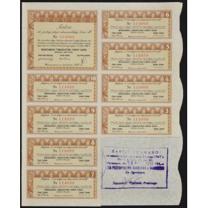 Warszawskie Towarzystwo Fabryk Cukru S.A., 100 zł 1937
