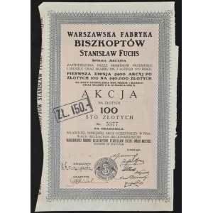 Warszawska Fabryka Biszkoptów Stanisław Fuchs, 100 zł