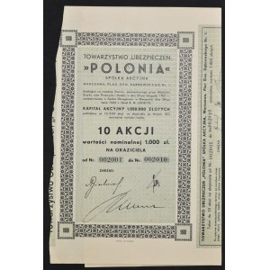 Towarzystwo Akcyjne Ubezpieczeń Polonia, 10 x 100 zł