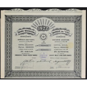 Bank Wschodni S.A., 25 x 500 mkp 1922, Emisja IV