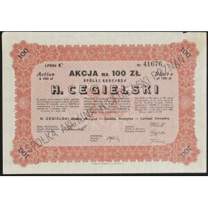 H. Cegielski S.A., 100 zloty 1929