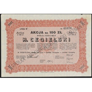 H. Cegielski S.A., 100 zł 1929