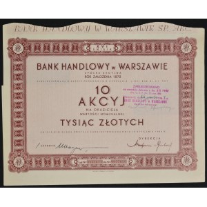 Bank Handlowy w Warszawie S.A., 10 x 100 zlotys 1936, Issue XVI