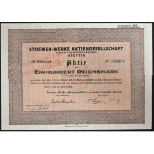 Szczecin, Stoewer Werke AG, 100 marek 1932