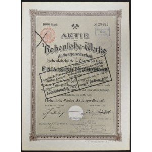 Hohenlohe-Werke AG, 1.000 marek 1905