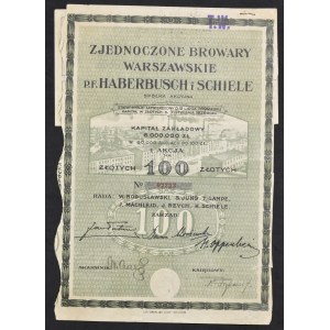 Zjednoczone Browary Warszawskie p.f. Haberbusch i Schiele, 100 zł, Emisja 1