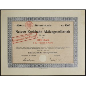 Nysa, Neisser Kreisbahn AG, 1,000 marks 1913