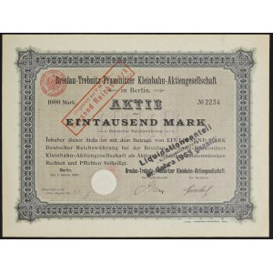 Breslau-Trebnitz-Prausnitzer Kleinbahn AG, 1,000 marks 1899