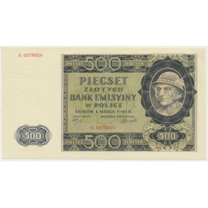 500 złotych 1940 - B -