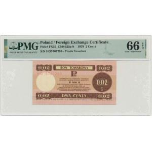 Pewex, 2 cents 1979 - HO - LARGE - PMG 66 EPQ
