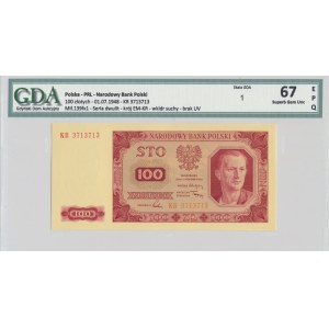 100 złotych 1948 - KR - GDA 67 EPQ