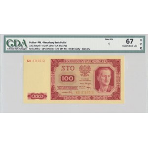 100 gold 1948 - KR - GDA 67 EPQ