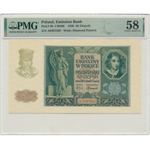 50 gold 1940 - A - PMG 58