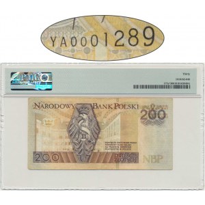 200 złotych 1994 - YA 0001289 - PMG 30 - seria zastępcza