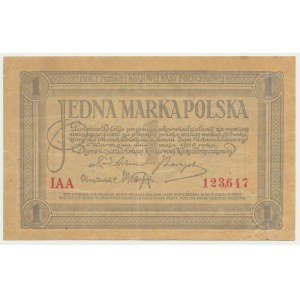 1 marka 1919 - IAA - pierwsza seria