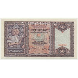Slovakia, 50 Korun 1940 - SPECIMEN -