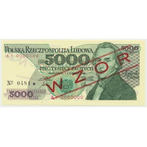 5.000 złotych 1986 - WZÓR - AY 0000000 - No.0481 -