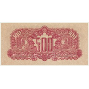 Czechoslovakia, 500 Korun (1945) on 500 Czechoslovak Korun 1941 - SPECIMEN -