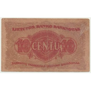 Litwa, 10 centów 1922