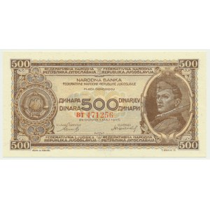 Yugoslavia, 500 Dinara 1946
