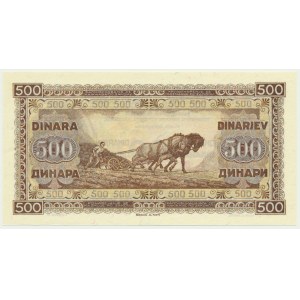 Yugoslavia, 500 Dinara 1946