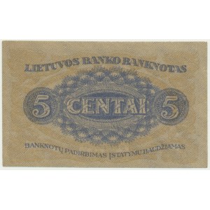 Litwa, 5 centów 1922